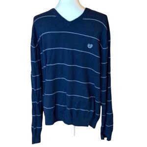 Chaps blue cotton cashmere v-neck sweater Size XL